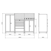 1.8 Metre Modüler Çalışma Tezgahı İE.36.18.08 - 4
