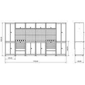 3.7 Metre Modüler Çalışma Tezgahı İE.36.18.31 - 4