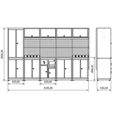 3.1 Metre Modüler Çalışma Tezgahı İE.36.18.23 - 4