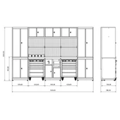 3.1 Metre Modüler Çalışma Tezgahı İE.36.18.24 - 8