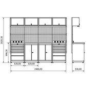 2.4 Metre Modüler Çalışma Tezgahı İE.36.18.16 - 7