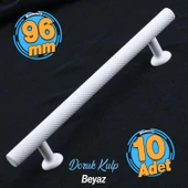 10 Adet Doruk Beyaz Metal Kulp 96 mm-9.6 cm Mobilya Çekmece Mutfak Dolabı Dolap Kulbu Kulpu Beyaz thumbnail 1
