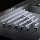 10 Adet Doruk Beyaz Metal Kulp 96 mm-9.6 cm Mobilya Çekmece Mutfak Dolabı Dolap Kulbu Kulpu Beyaz thumbnail 9