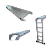 Endokon PLATFORMLU 3,46 Metre - 12  Basamaklı Katlanır Akrobat Merdiven - Büyük Menteşe - Kalın Profil thumbnail 4