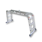 Endokon PLATFORMLU 3,46 Metre - 12  Basamaklı Katlanır Akrobat Merdiven - Büyük Menteşe - Kalın Profil thumbnail 3