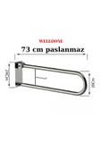 WELLDONE Kondisyon Engelli Tutamak Hasta Destek Demiri Banyo Tutunma Demiri Klozet Yanı Destek thumbnail 1