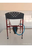 tuumex Taharet Musluklu Hasta Wc Sandalye Klozet Direk Wc Tuvalete Seyyar Sandalye Kolay Katlanır thumbnail 7