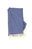 2'li Set Peştemal Plaj Havlusu , %100 Pamuk , Xxl 100x180cm, Bodrum, Sarı Lacivert - 4