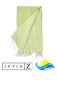 2'li Set Peştemal Plaj Havlusu , %100 Pamuk , Xxl 100x180cm, Marmaris, Fıstık Yeşili Laciver - 3