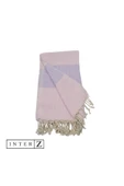 %100 Pamuk Plaj Havlusu, Xxl 100x180cm, Marmaris, Pembe Lila - 3