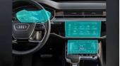 Audi A8 2023-2024 Model Alt Üst Multimedya ve Gösterge Uyumlu 3 Parça 9H Nano Ekran Koruyucu thumbnail 1