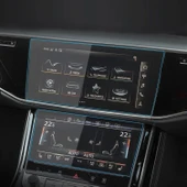 Audi A8 2023-2024 Model Alt Üst Multimedya ve Gösterge Uyumlu 3 Parça 9H Nano Ekran Koruyucu thumbnail 2