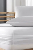 Pamuklu Ranforce Kumaş Lastikli Fitted Yastıklı Çarşaf Seti (çift Kişilik) Beyaz - 2