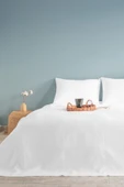 Otel Pikesi Beyaz Büyük Dama Desenli Pike Çift Kişilik 200x230 - 1