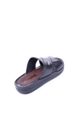 Gezer 10454-25 Deri Anatomil Çapraz Bant Erkek Terlik - 3
