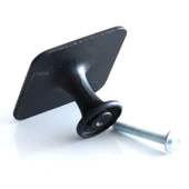 10 Adet Klas Kulp Düğme Mat Siyah Mobilya Mutfak Dolabı Çekmece Dolap Kapak Kulpu Kulbu Kulb Metal thumbnail 5