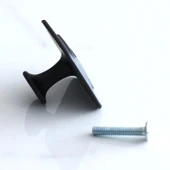 10 Adet Klas Kulp Düğme Mat Siyah Mobilya Mutfak Dolabı Çekmece Dolap Kapak Kulpu Kulbu Kulb Metal thumbnail 6