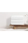 3'lü Set Beyaz %100 Pamuk El Havlusu 50x90 Cm, Otel Havlusu - 3