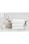 6'lı Set Beyaz %100 Pamuk El Havlusu 50x90 Cm, Otel Havlusu - 4
