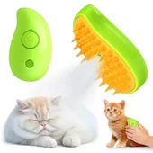 Buharlı Yumuşak Silikon Uçlu Kedi - Köpek Tüy Tarama Tarağı Yıkama Tımar Fırçası - 1