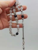 Beril (Rutil Kuvars) Taşı Üst Segment Faset Kesim 33lük Tesbih 8mm (36515) thumbnail 5