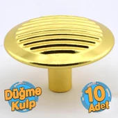 10 Adet Prizma Yuvarlak Kulp Mobilya Mutfak Dolabı Çekmece Dolap Kulplar Kapak Kulp Kulbu Metal Gold thumbnail 1