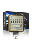 ASTRALED  126W 12-24 Volt Kare Sis Farı DRL Sarı Oto Çalışma Lambası ATV Kamyon Tır Traktör Offroad thumbnail 2