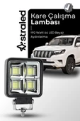 ASTRALED  144W 12-24 Volt Kare Spot Far Oto Çalışma Lambası ATV Kamyon Tır Traktör Offroad - 1