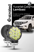 ASTRALED  72W 12-24 Volt Yuvarlak Spot Far Oto Çalışma Lambası ATV Kamyon Tır Traktör Offroad - 1
