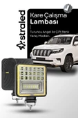 ASTRALED  126W 12-24 Volt Kare Sis Farı DRL Sarı Oto Çalışma Lambası ATV Kamyon Tır Traktör Offroad thumbnail 1