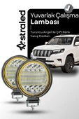 ASTRALED  2 Adet 72W 12-24 Volt Yuvarlak Angel Spot Far Oto Çalışma Lambası ATV Kamyon Tır Traktör Offroad - 1