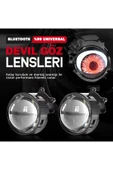 ASTRALED  Otomobil Motosiklet Far Lensi Animasyonlu Göz Hareketli Wifi 3 Inch Ambiyans Aydınlatma 2 Adet - 2