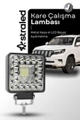 ASTRALED  144W 12-24 Volt Kare Spot Far Oto Çalışma Lambası ATV Kamyon Tır Traktör Offroad - 1