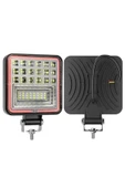 ASTRALED  Off Road 12-24 Volt Kare Sis Farı DRL KIRMIZI 4 inç 126 W Oto Çalışma Lambası - 4