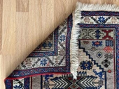 103x170 cm Küçük Mavi El Dokuma Halı, Çiçek ve Pıtrak Motifli El Dokuma Yün Halı, Harika Kondisyonlu Vintage Halı - 5