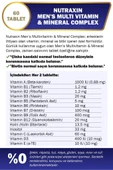 Nutraxin Multivitamin Mineral Complex Erkek 60 Tablet - 3