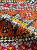 91x147 cm Küçük Renkli Kilim, Geometrik Motifli El Dokuma Yün Kilim, Canlı Renkli Harika Kondisyonlu Nostaljik Kilim - 4