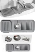 Elastik Mutfak Banyo Musluk Matı Düzenleyici Kaydırmaz Taban Organizer Lavabo Kenar Matı - 1
