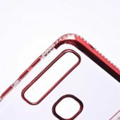Samsung Galaxy A9 2018 Kılıf Kenarları Taşlı Darbeye Dayanıklı Silikon Kapak - 3