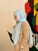 Locella İpeksi Vual Şal Buz Mavi LVS0102 thumbnail 2