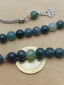 Yosunlu Akik Taşı 99luk Tesbih 8mm (55986) thumbnail 3