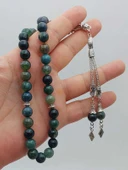 Yosunlu Akik Taşı Tesbih 33Lük 8mm (55986) thumbnail 2