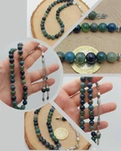 Yosunlu Akik Taşı Tesbih 33Lük 8mm (55986) thumbnail 1