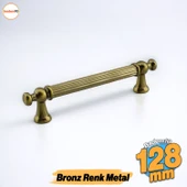 Selçuk Antik Sarı Metal Kulp 128 mm 12.8 cm Mobilya Çekmece Mutfak Dolabı Dolap Kulpları Kulbu Kulpu thumbnail 1