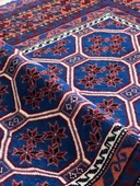 92x146 cm Küçük Mavi Türk Halısı, El Dokuma Yün Halı, Canlı Mavi Tonları, Vintage Yün Halı - 6