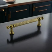 Selçuk Antik Sarı Metal Kulp 128 mm 12.8 cm Mobilya Çekmece Mutfak Dolabı Dolap Kulpları Kulbu Kulpu thumbnail 5