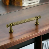 Selçuk Antik Sarı Metal Kulp 128 mm 12.8 cm Mobilya Çekmece Mutfak Dolabı Dolap Kulpları Kulbu Kulpu thumbnail 2