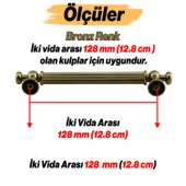 Selçuk Antik Sarı Metal Kulp 128 mm 12.8 cm Mobilya Çekmece Mutfak Dolabı Dolap Kulpları Kulbu Kulpu thumbnail 3