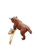 Pitbull Biblo Köpek Torpido Üstü Süsü Kahverengi thumbnail 3