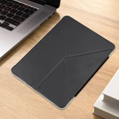 Apple iPad Pro 13 2024 Raptic Clear Folio Airbagli Şeffaf Kapaklı Katlanabilir Standlı Kılıf thumbnail 8